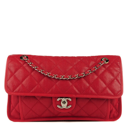Chanel Caviar French Riviera Large Flap Red 1 of 8