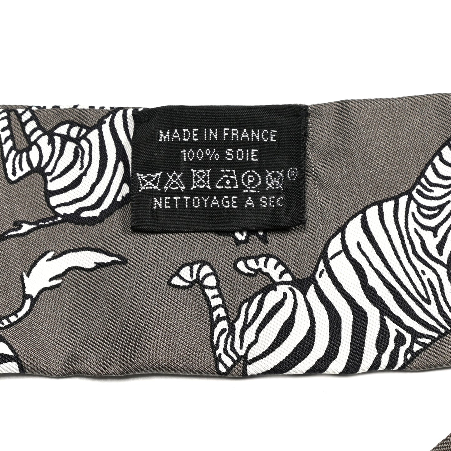 Silk Les Zebres Twilly Gris Taupe Black White
