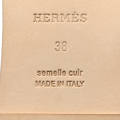 Hermes Denim Santorini Sandals 38 Bleu Clair 8 of 9
