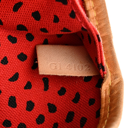 Louis Vuitton Monogram Kusama Waves Neverfull MM Red 8 of 21