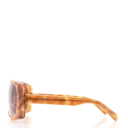 Celine Acetate Curved Flat Top Rectangular Sunglasses CL40089I Brown 2 of 7