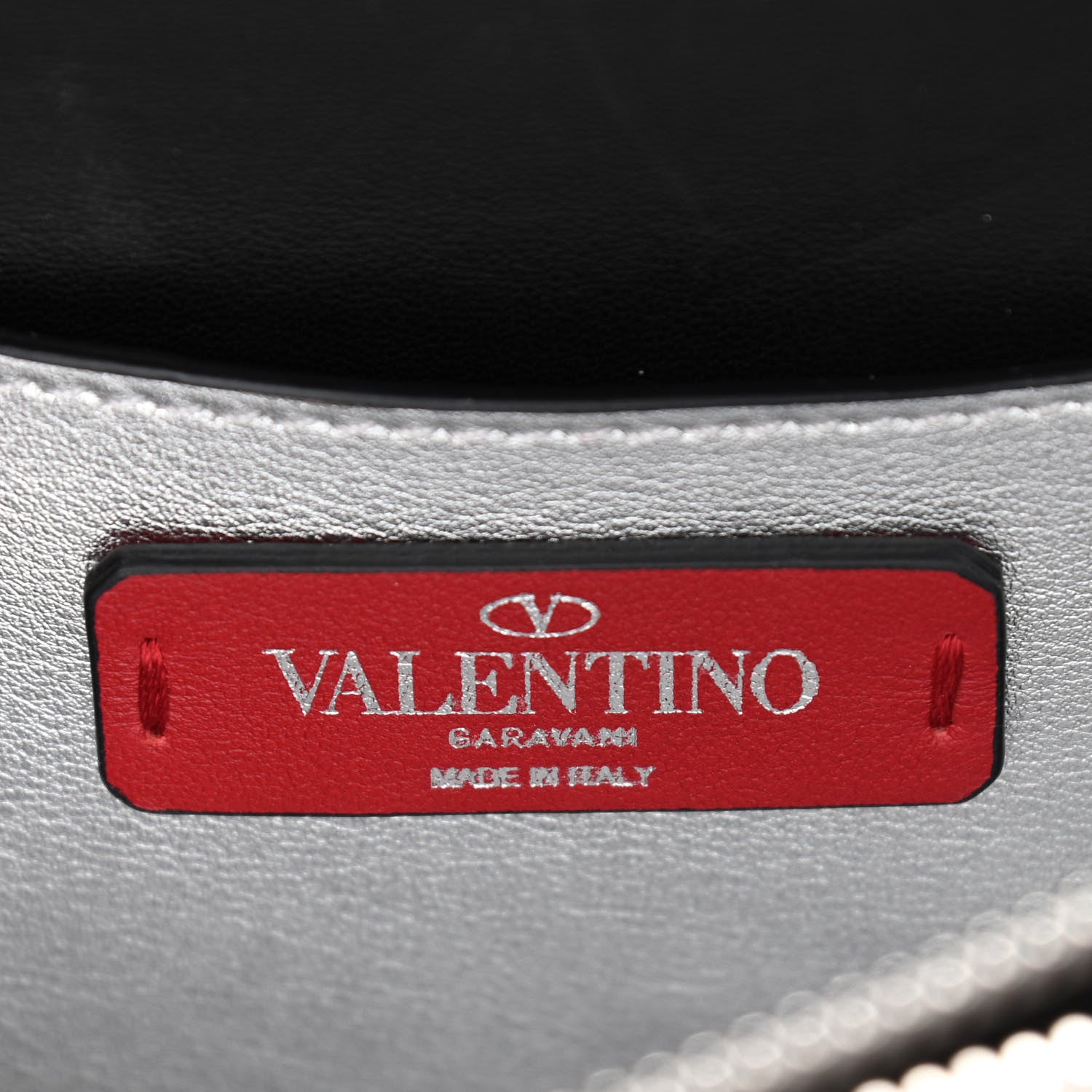 Valentino Garavani Vitello Rockstud No Limit Shoulder Bag Silver 6 of 14