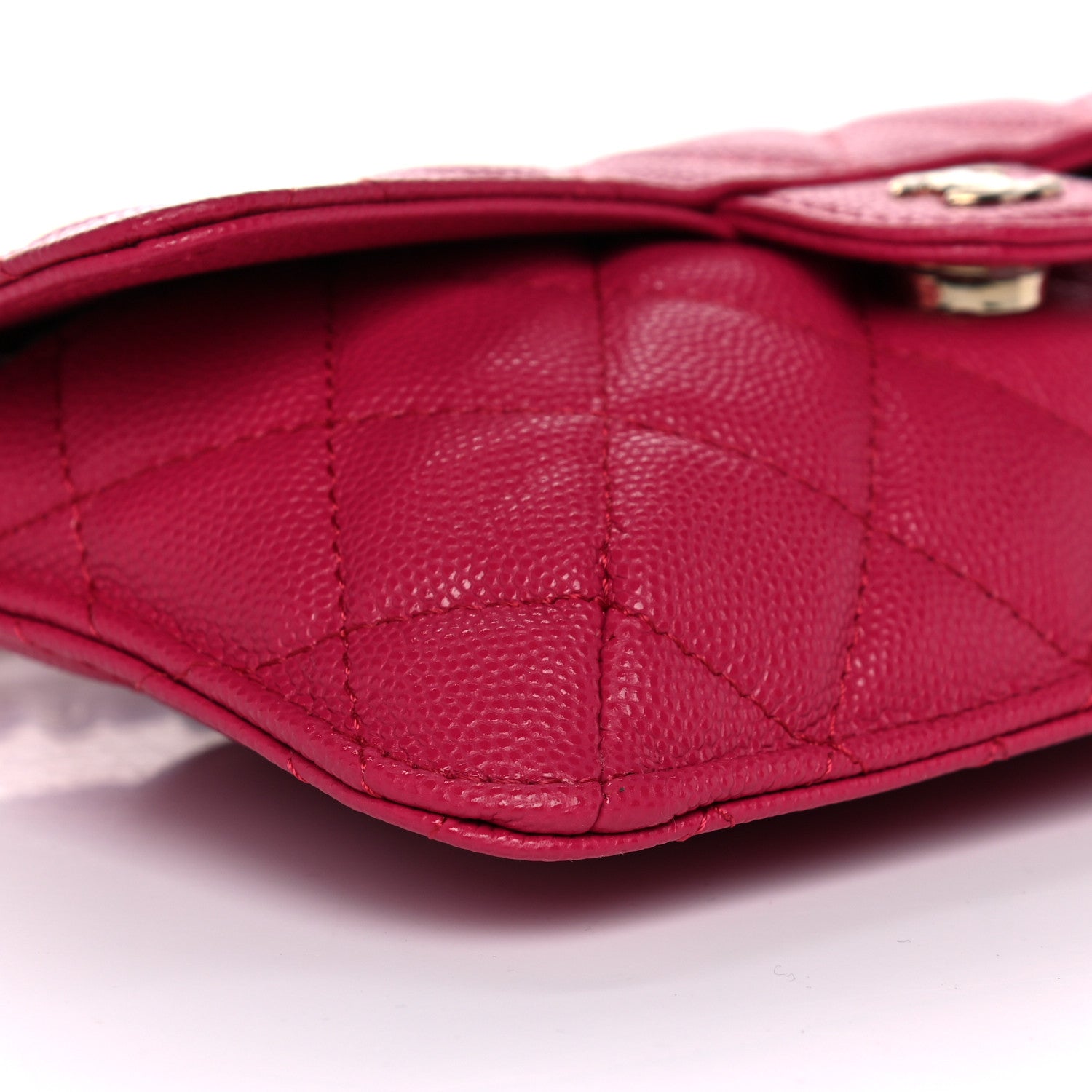 Chanel Caviar Fabric Quilted Foldable Tote With Chain Pink Multicolor 14 of 15