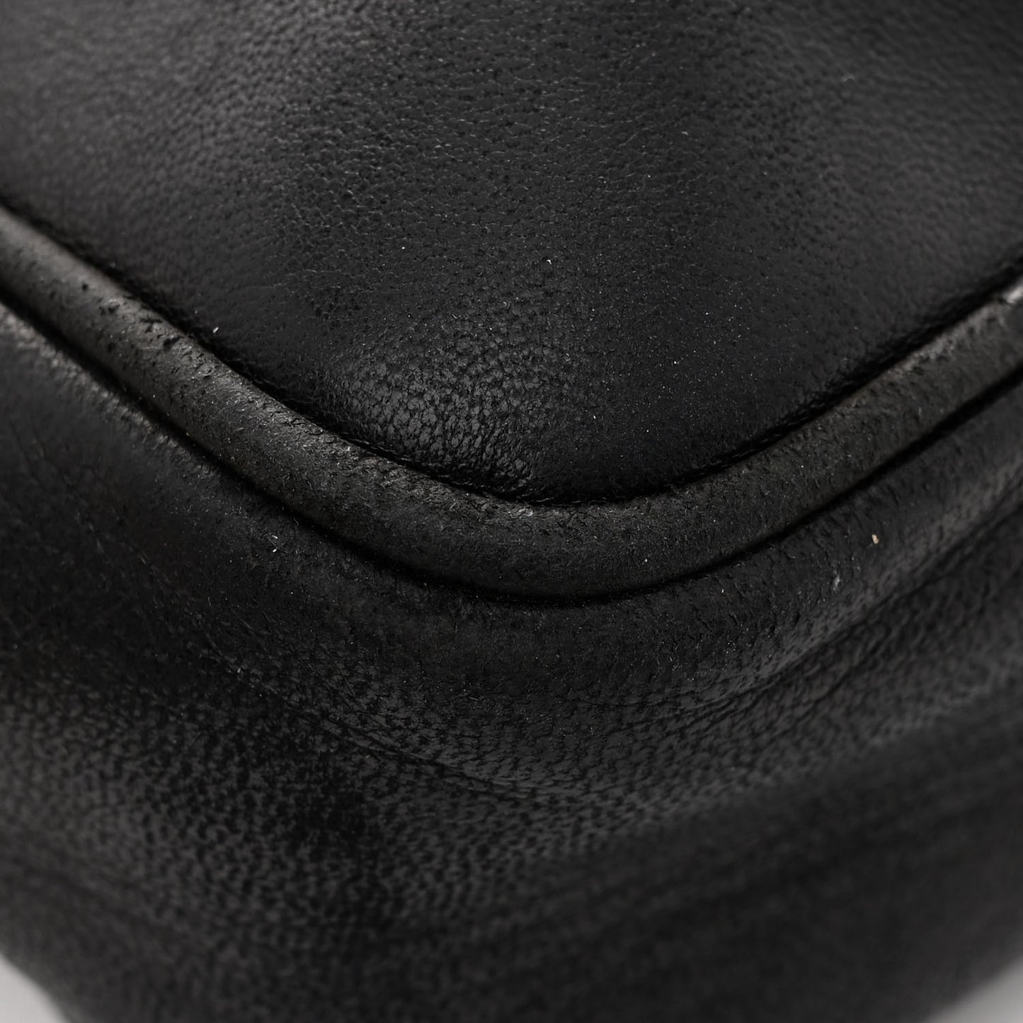 Lambskin Quilted Shopping Tote Black