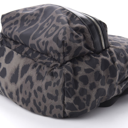 Saint Laurent Nylon Leopard Print City Fold Up Backpack Belt Bag Black 10 of 14