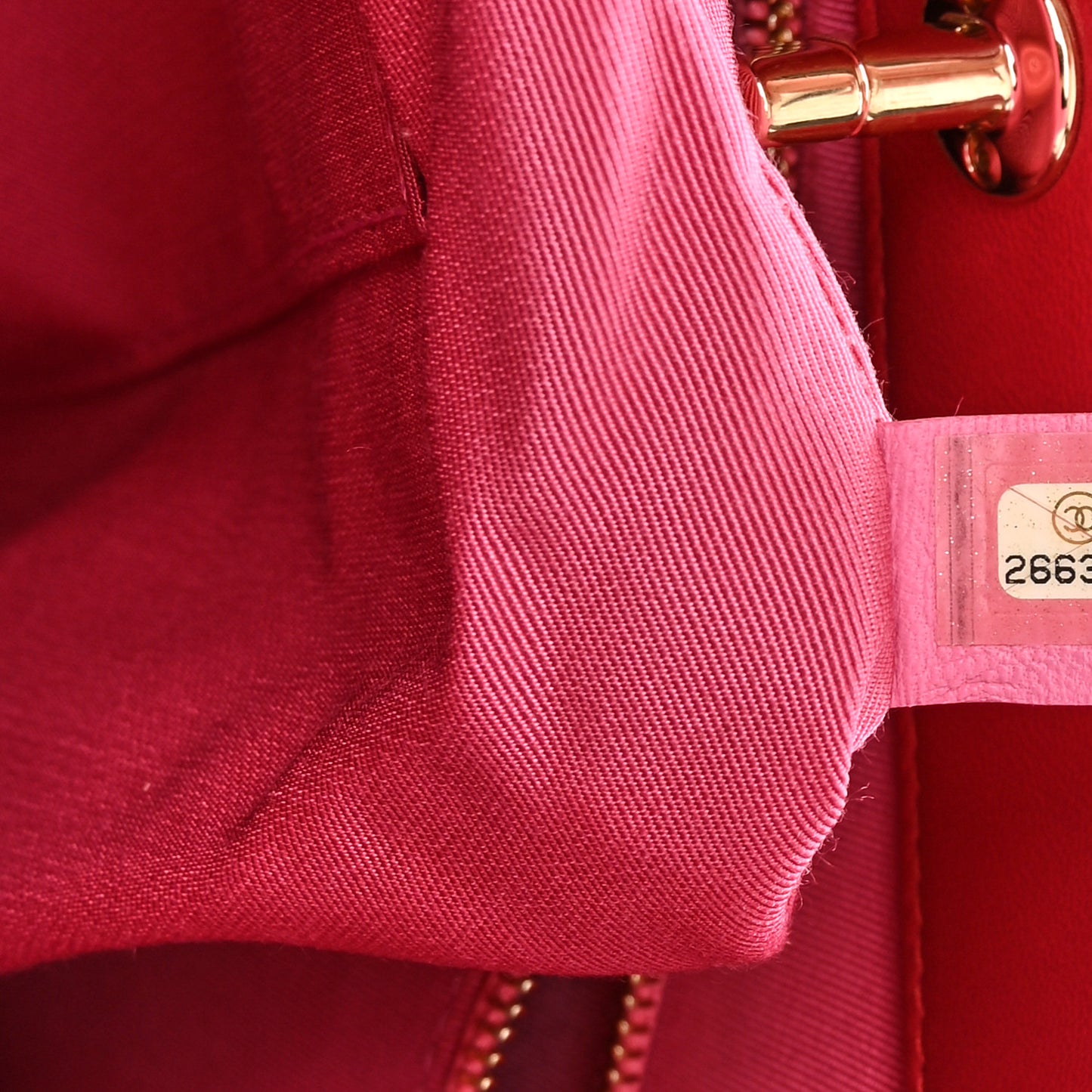 Lambskin Quilted Large 31 Shopping Bag Pink Light Red