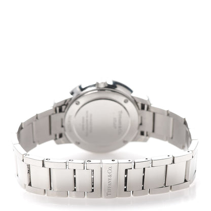 Tiffany Stainless Steel Diamond Bezel 31mm Atlas 2-Hand Quartz Watch Ice Blue 3 of 6
