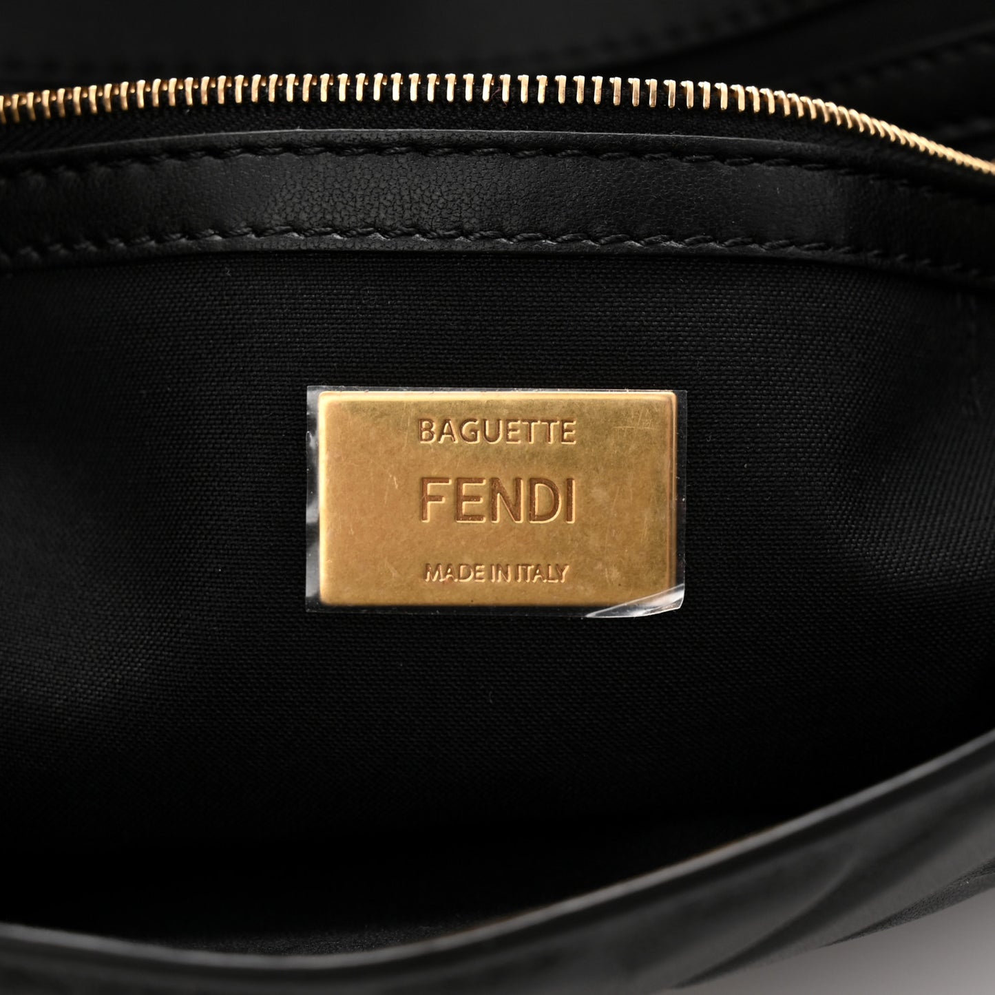 Nappa FF 1974 Embossed Baguette Black