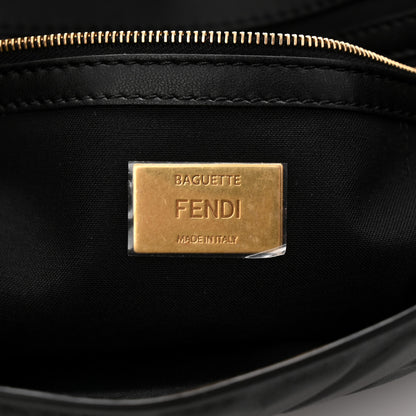 Fendi Nappa FF 1974 Embossed Baguette Black 6 of 11