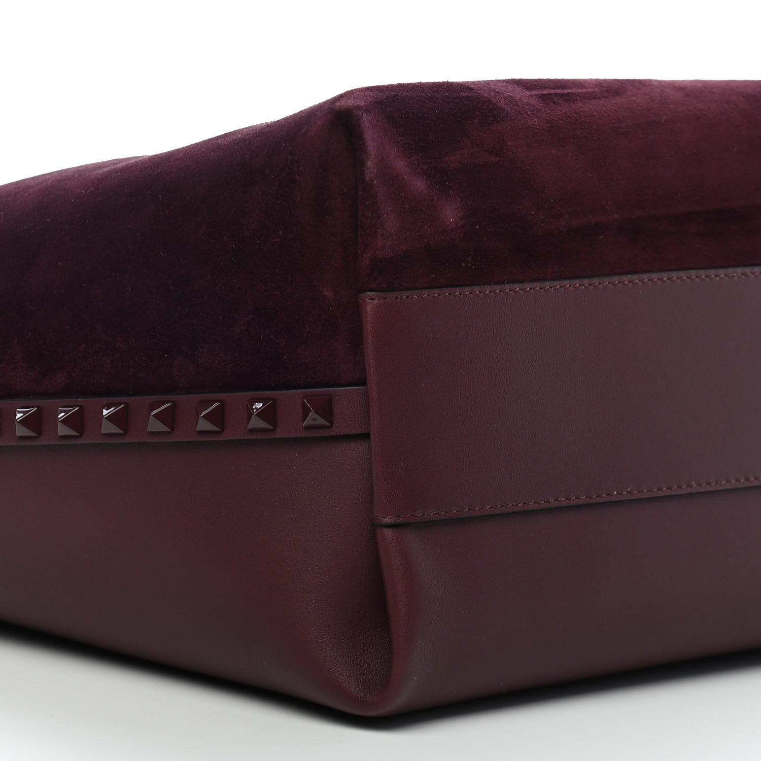 Valentino Garavani Suede Calfskin Rockstud Tote Maleficio 8 of 13
