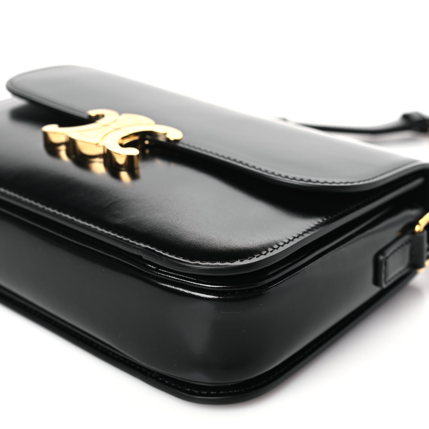 Shiny Calfskin Medium Triomphe Black