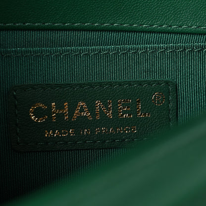 Chanel Lambskin Quilted Small Boy Flap Green 6 of 13