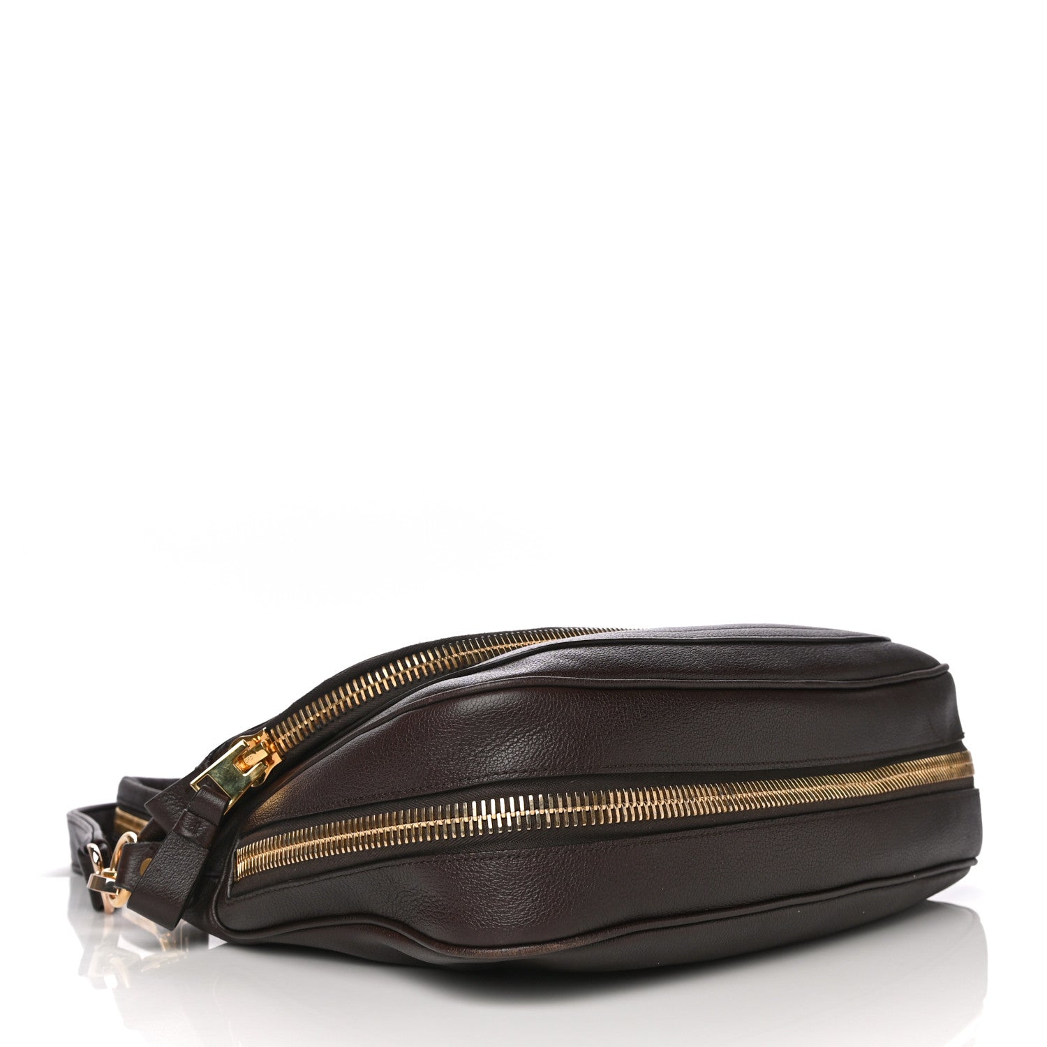 Tom Ford Pebbled Calfskin Large Jennifer Dark Brown 5 of 30
