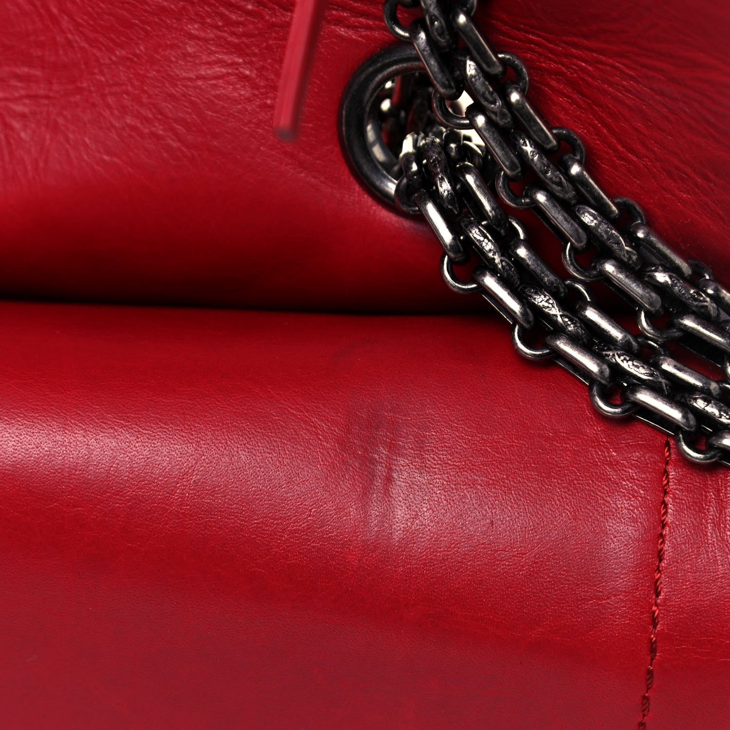 Chanel Aged Calfskin Quilted 2.55 Reissue 227 Flap Red 17 of 19