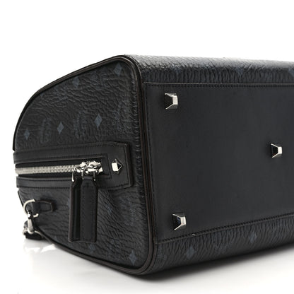MCM Visetos Medium Essential Boston Bag Black 7 of 8