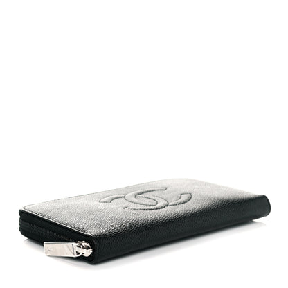 Chanel Caviar Large Timeless CC Zip Around Wallet Black 7 of 9