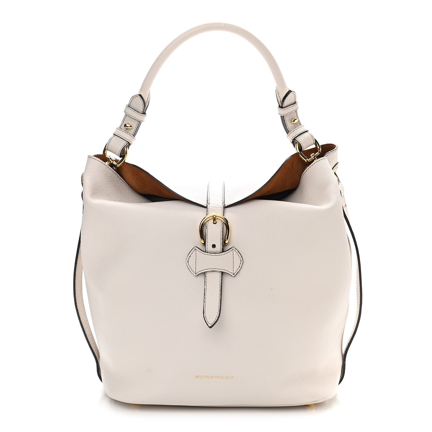 Burberry Grainy Calfskin Medium Sycamore Hobo White 1 of 21