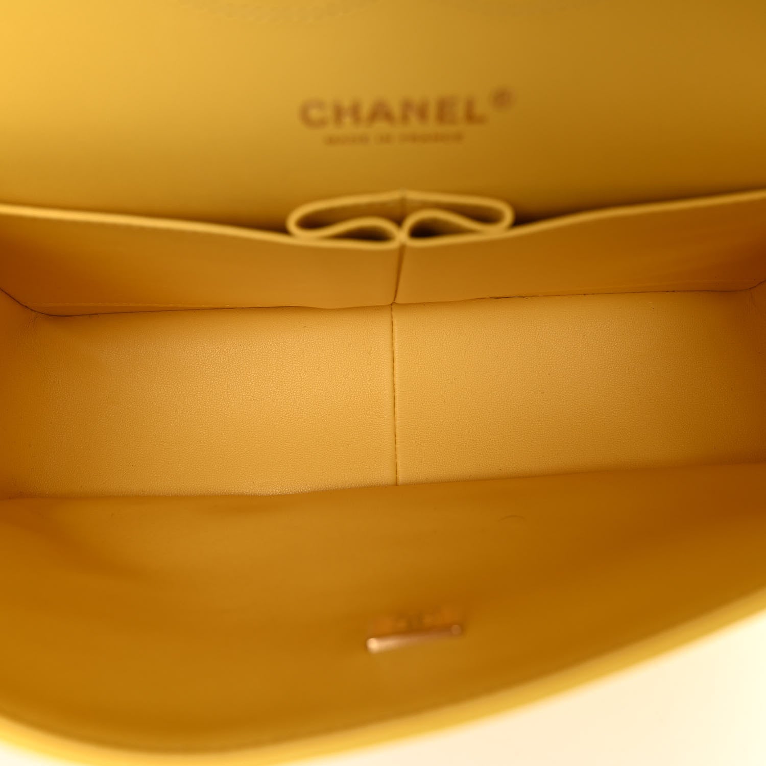 Chanel Caviar Quilted Jumbo Double Flap Yellow 5 of 10
