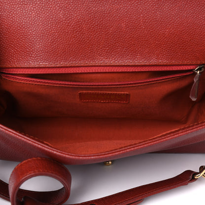Chanel Caviar Quilted New Medium Boy Flap Dark Red 4 of 5
