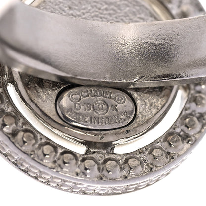 Chanel Pearl Crystal CC Ring 5.5 Silver 4 of 4