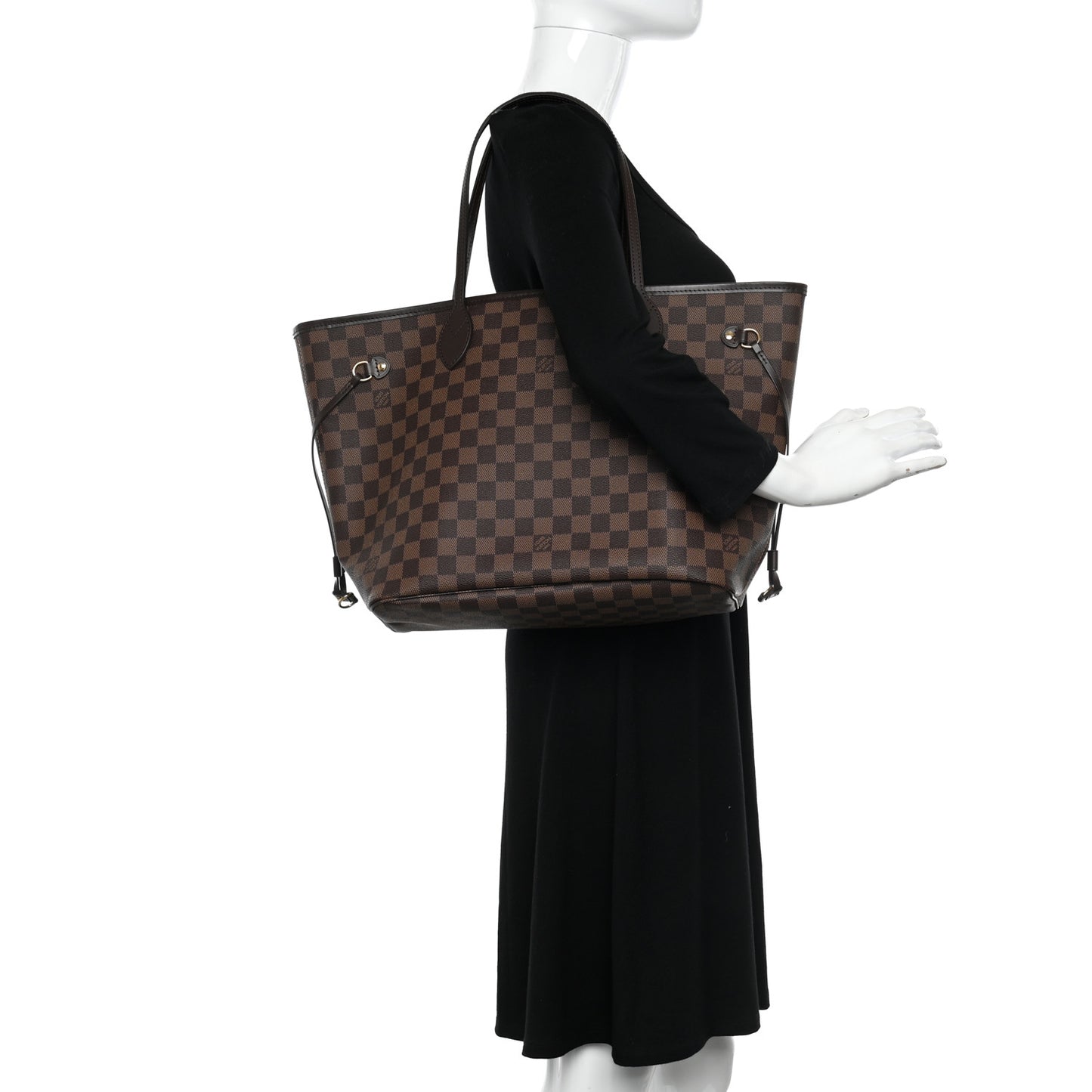 Damier Ebene Neo Neverfull MM Rose Ballerine