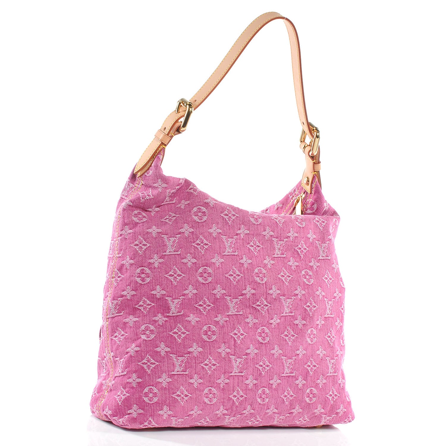 Louis Vuitton Denim Baggy GM Fuchsia 3 of 7
