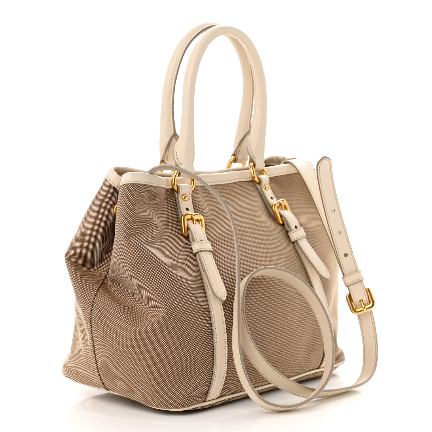 Prada Jacquard Logo Tote Corda Talco 3 of 10