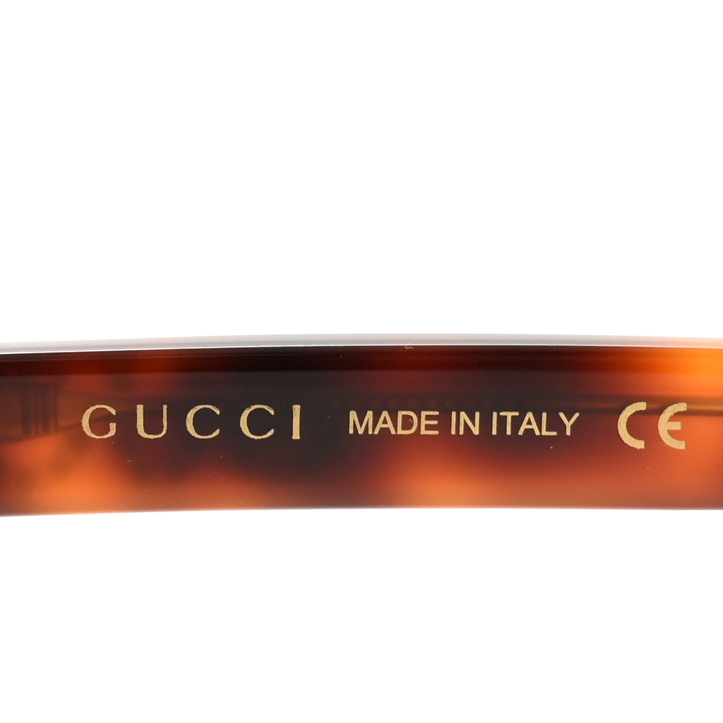 Acetate Square Frame Crystal Sunglasses GG0418S Tortoiseshell