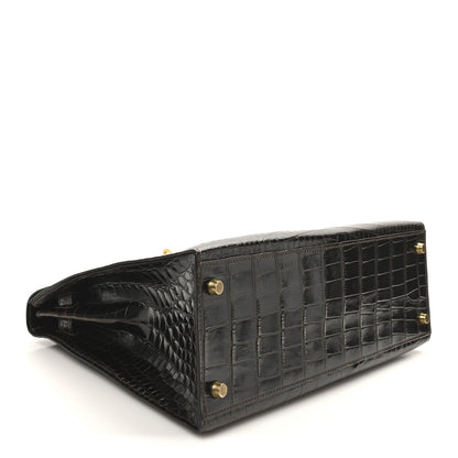 Hermes Shiny Alligator Kelly Sellier 32 Havane 4 of 10