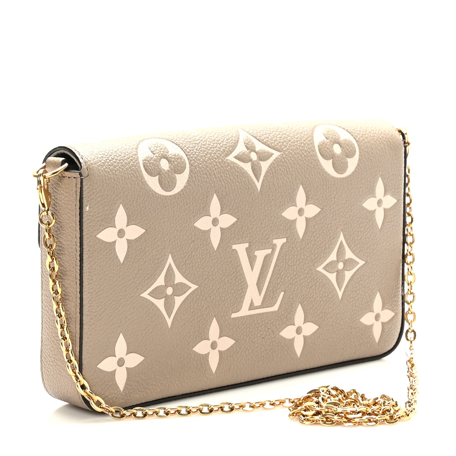 Louis Vuitton Empreinte Monogram Giant Felicie Pochette Tourterelle Creme 4 of 10