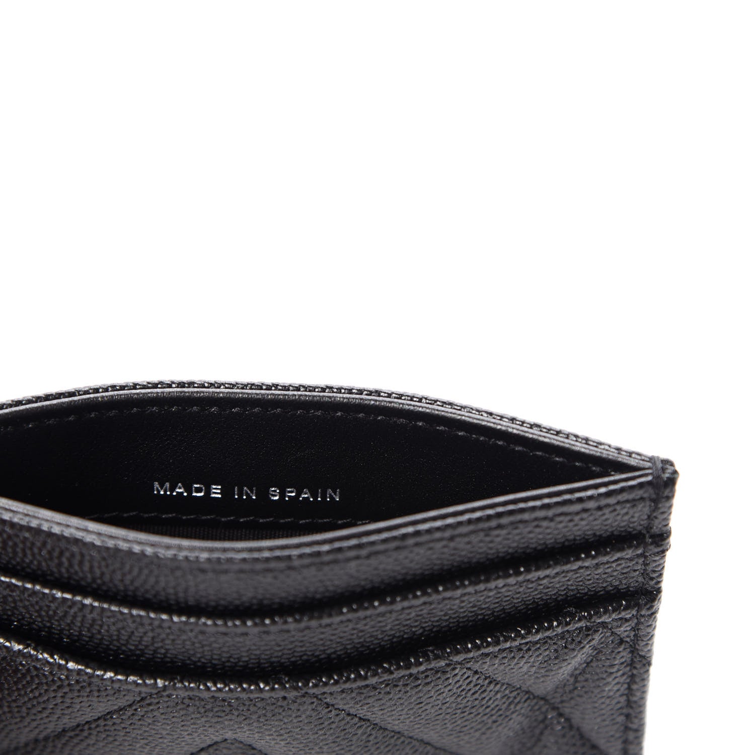 Chanel Caviar Chevron Quilted Vintage Mademoiselle Card Holder Black 7 of 10