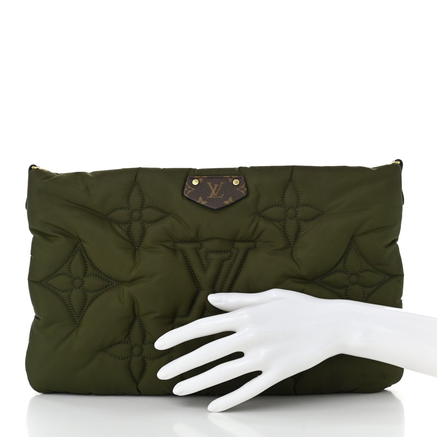 Econyl Monogram Pillow Maxi Multi Pochette Accessories Maxi Pochette Kaki