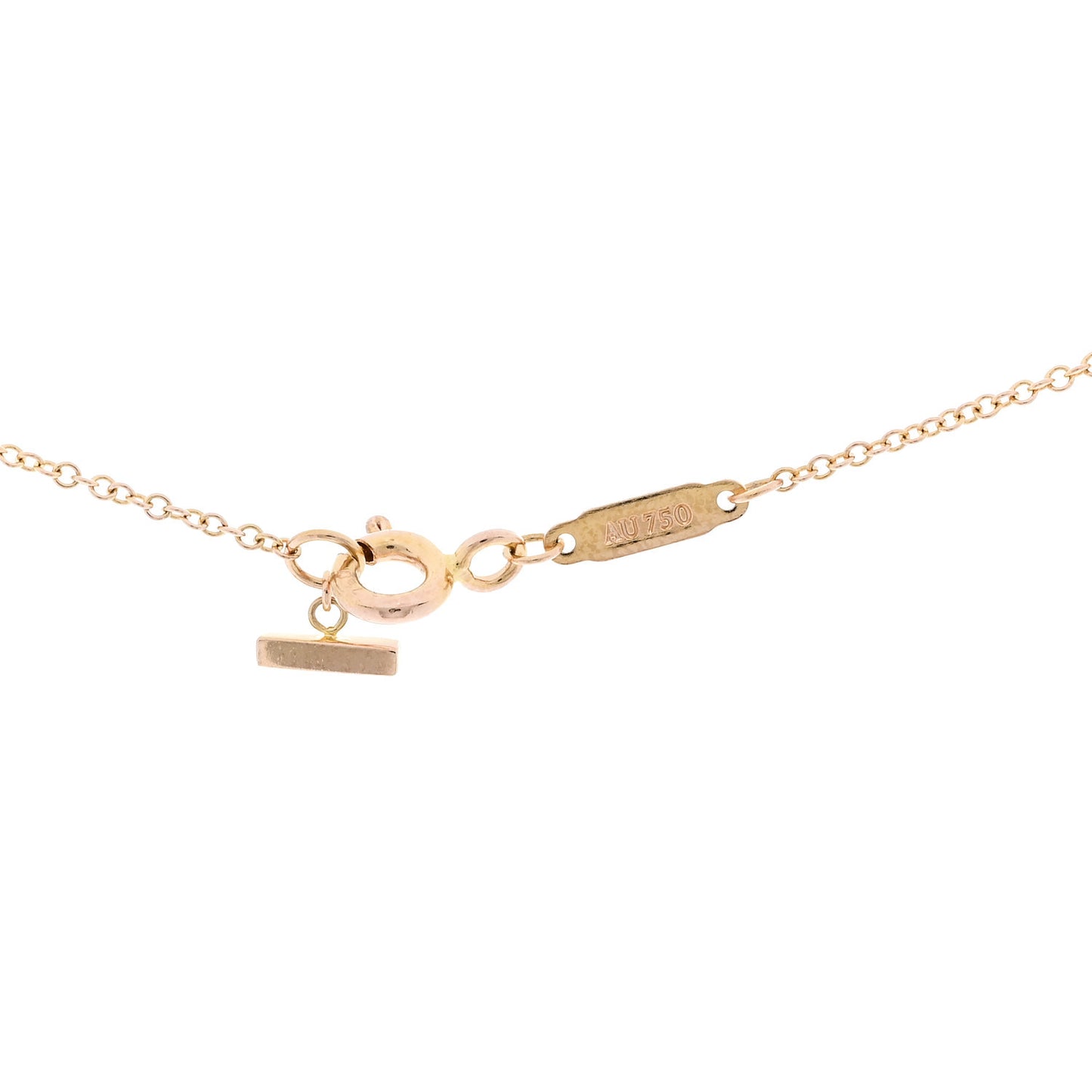 18K Rose Gold Small T Smile Pendant Necklace