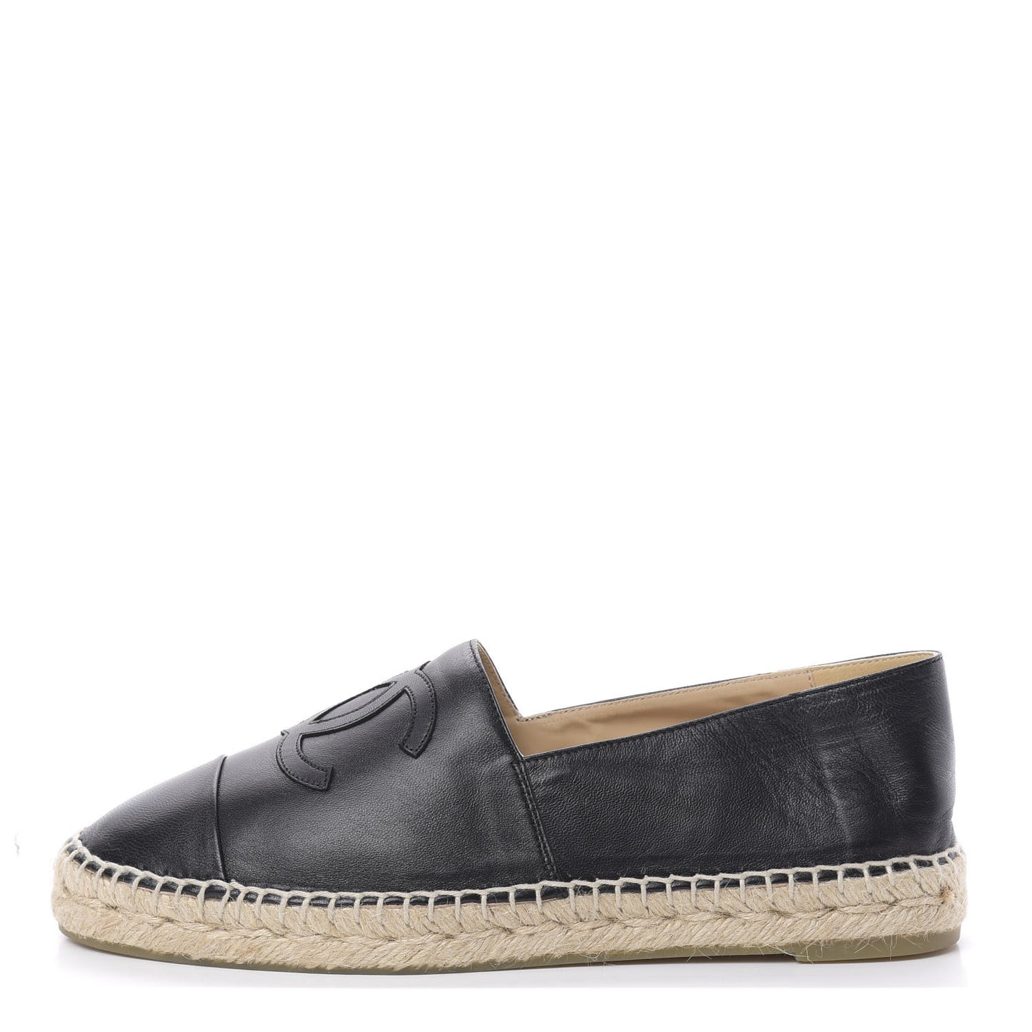 Lambskin CC Espadrilles 40 Black