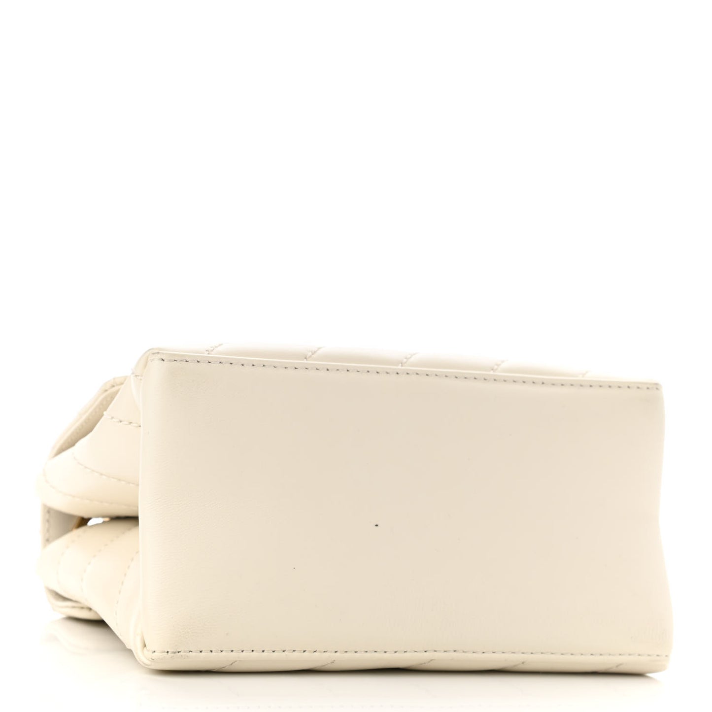 Calfskin Diagonal Quilted Jackhammer 19 Shoulder Bag White