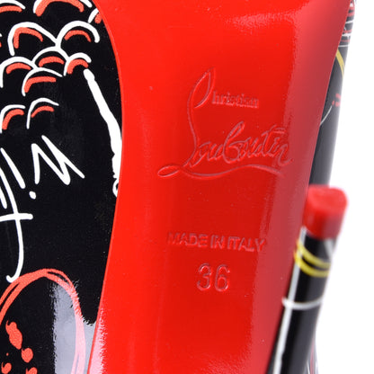 Christian Louboutin Patent Loubitag Pigalle Follies 100 Pumps 36 Black 7 of 8