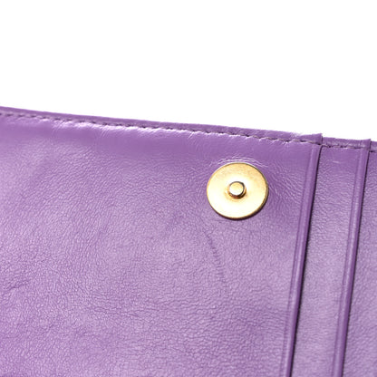 Chanel Lambskin Enamel Quilted Pending CC Clutch With Chain  Purple 11 of 13