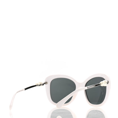 Chanel Acetate Butterfly Winter Pearl Sunglasses 5339-H White 4 of 8