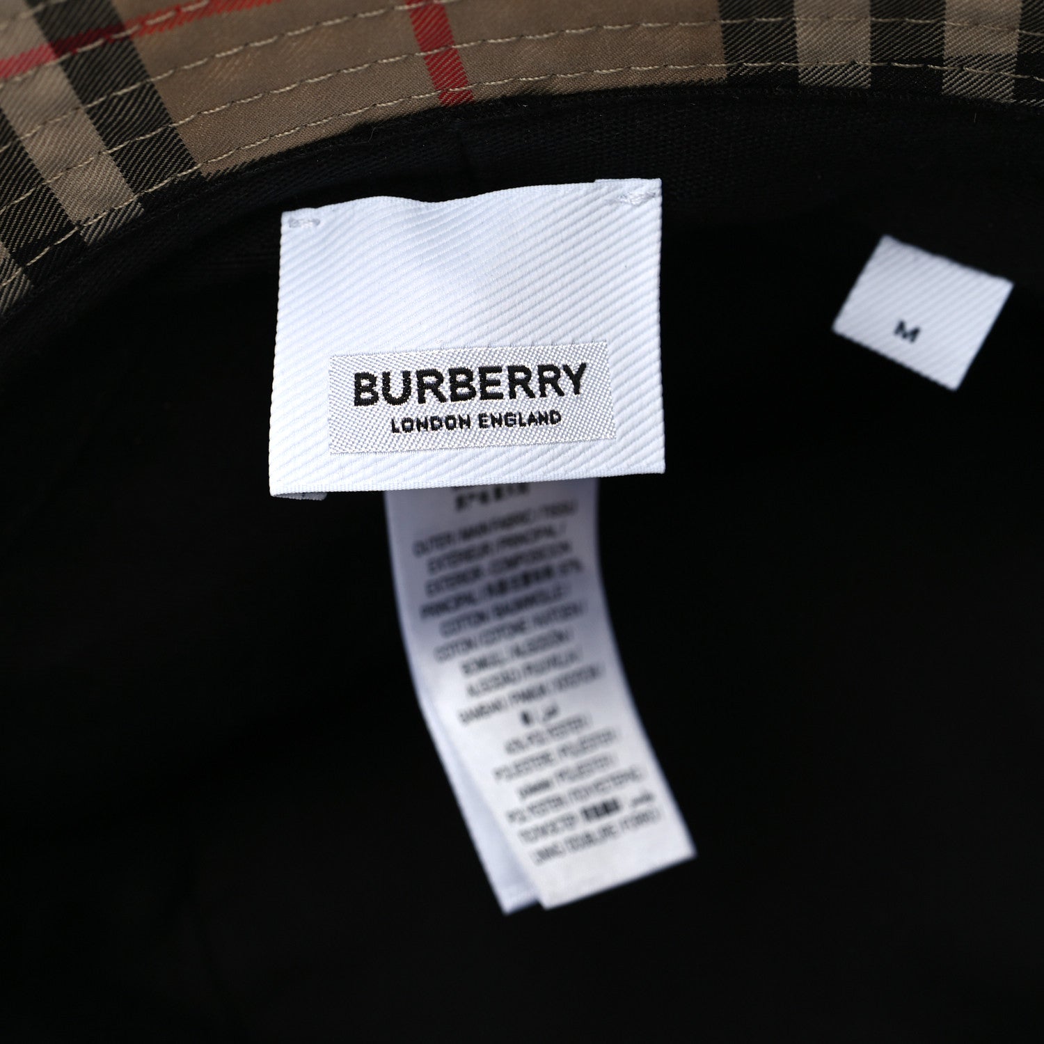 Burberry Technical Cotton Vintage Check Bucket Hat M Archive Beige 6 of 9