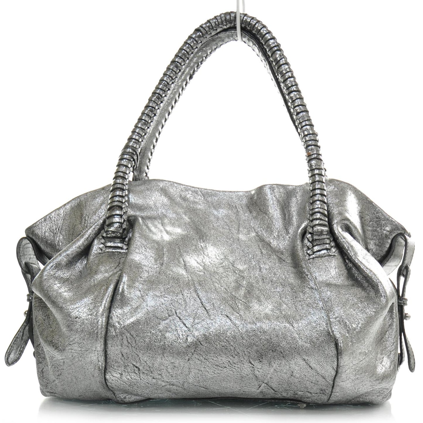 SALVATOREFERRAGAMOLeatherShoulderBagMetallicSilver