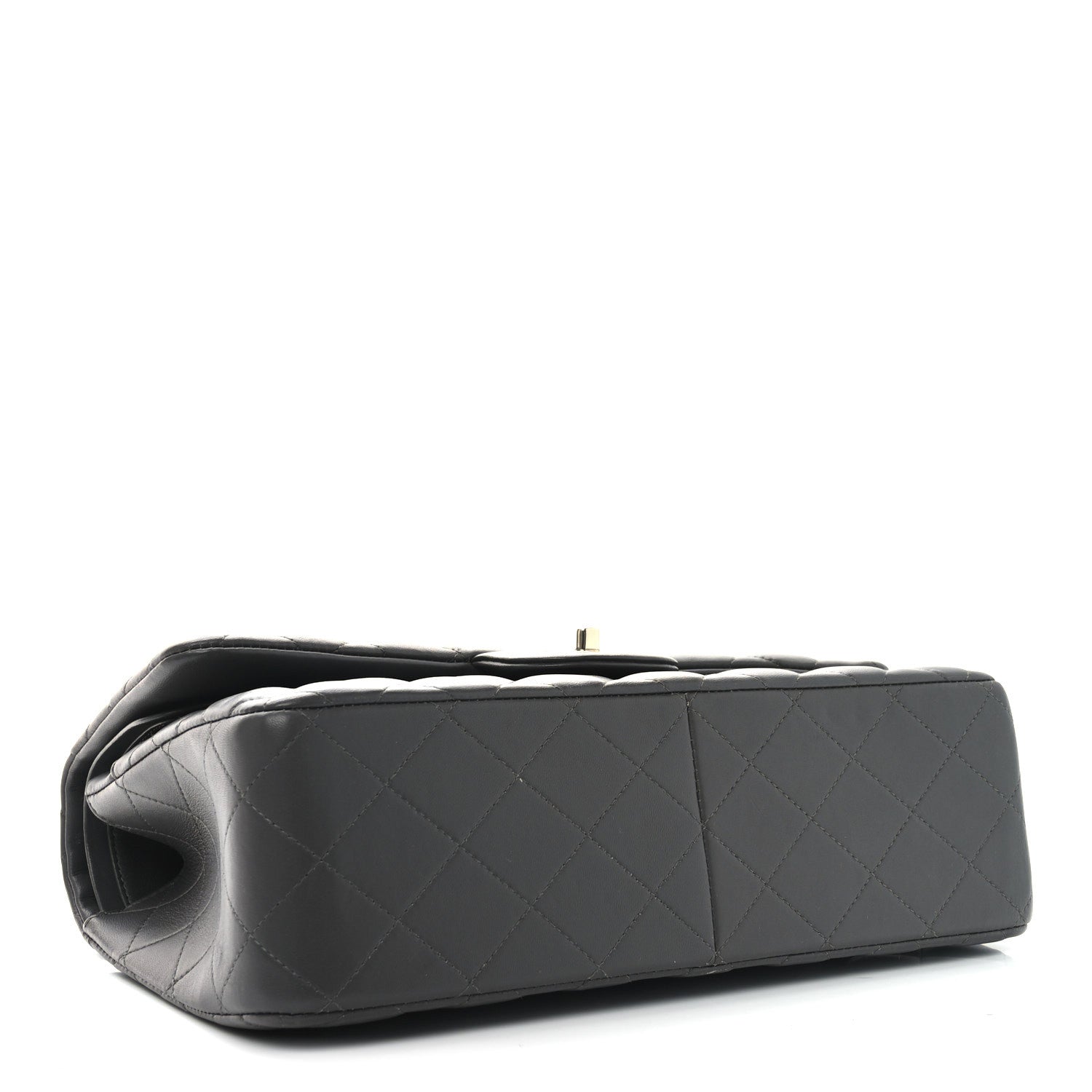 Chanel Lambskin Quilted Jumbo Double Flap Dark Grey 4 of 10