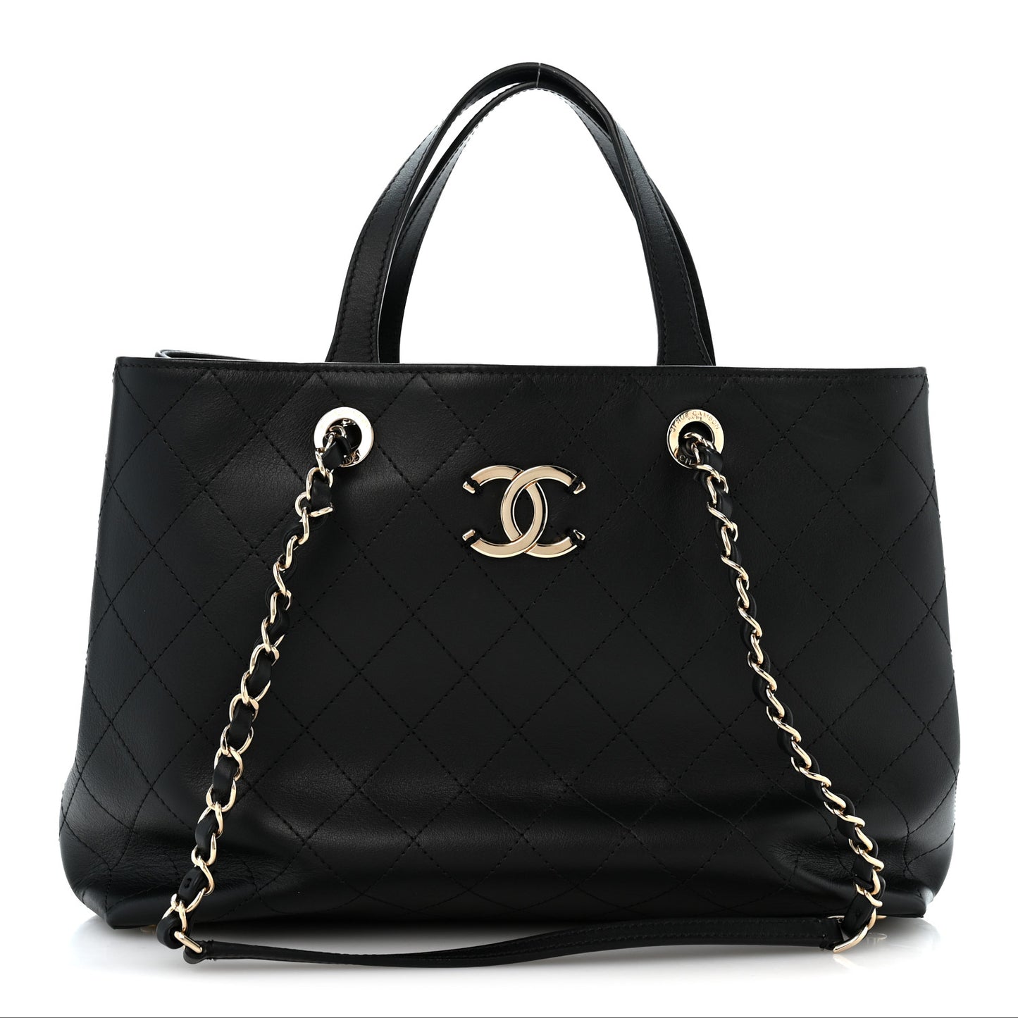 Calfskin Serial Shopper Tote Black