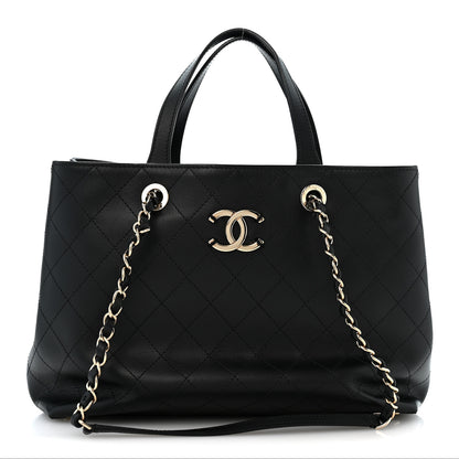 Chanel Calfskin Serial Shopper Tote Black 1 of 14
