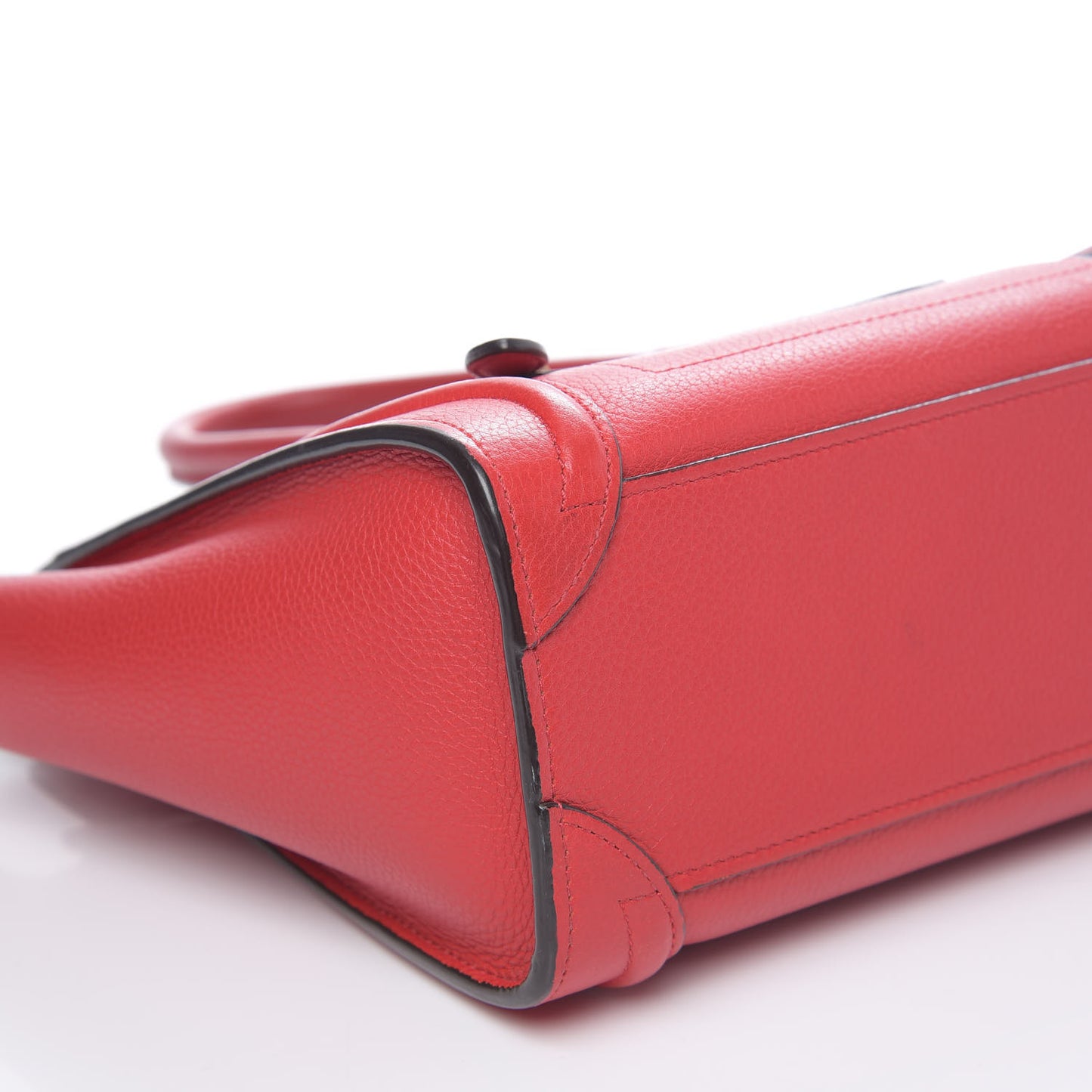 Drummed Calfskin Nano Luggage Red