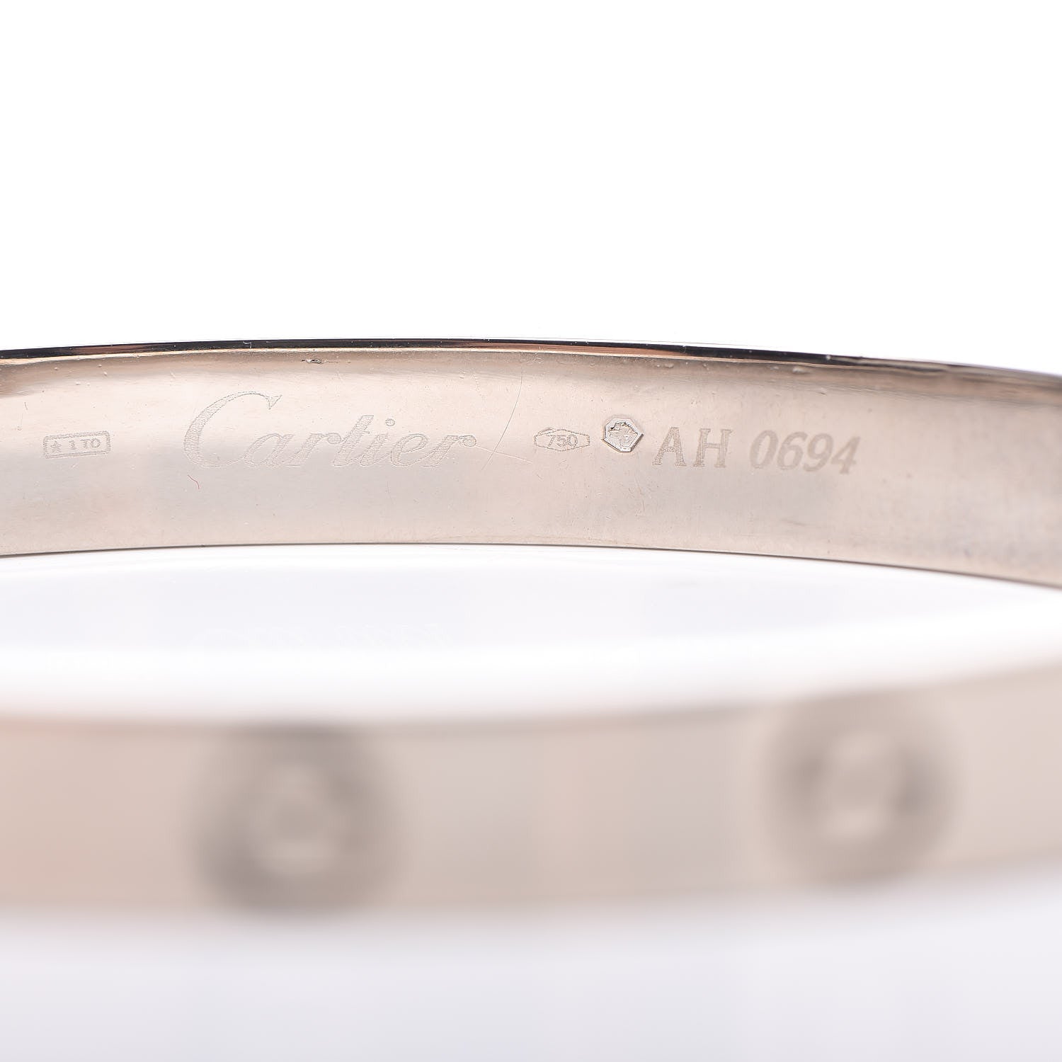 Cartier 18K White Gold LOVE Bracelet 17 5 of 6