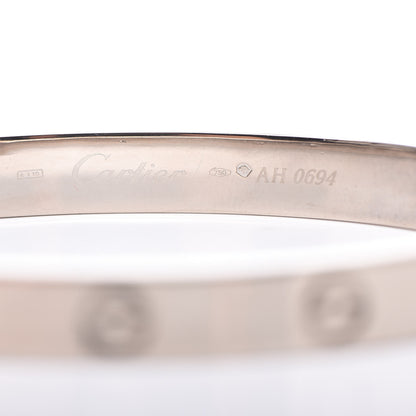Cartier 18K White Gold LOVE Bracelet 17 5 of 6