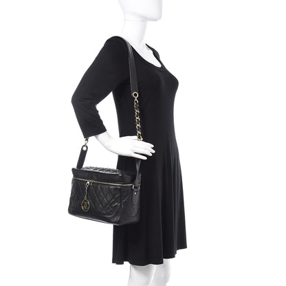 Chanel Caviar Quilted Vanity Train Case Shoulder Bag Black 2 of 22