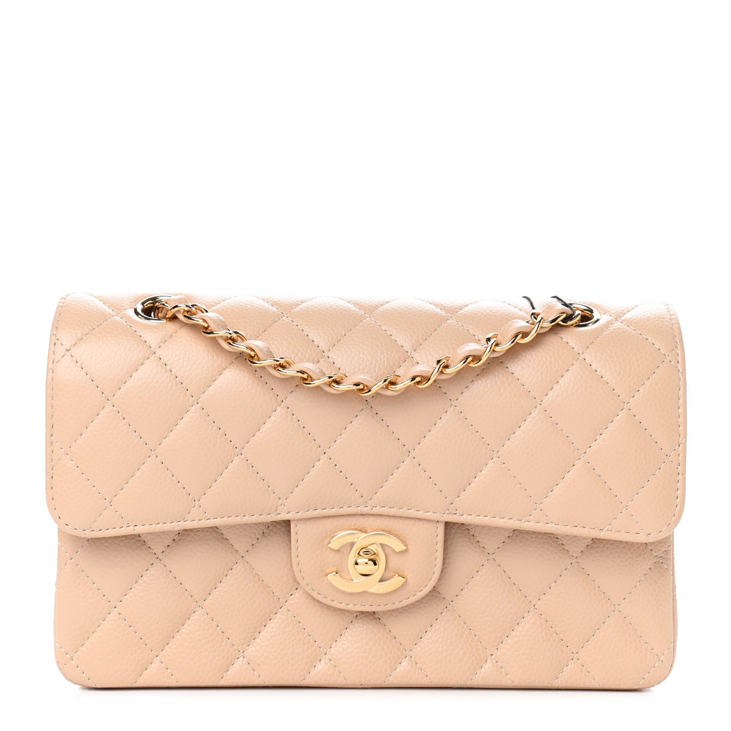 Chanel Caviar Quilted Small Double Flap Beige 1 of 4