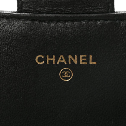 Chanel Lambskin Quilted Large Gusset Flap Wallet Black 7 of 15