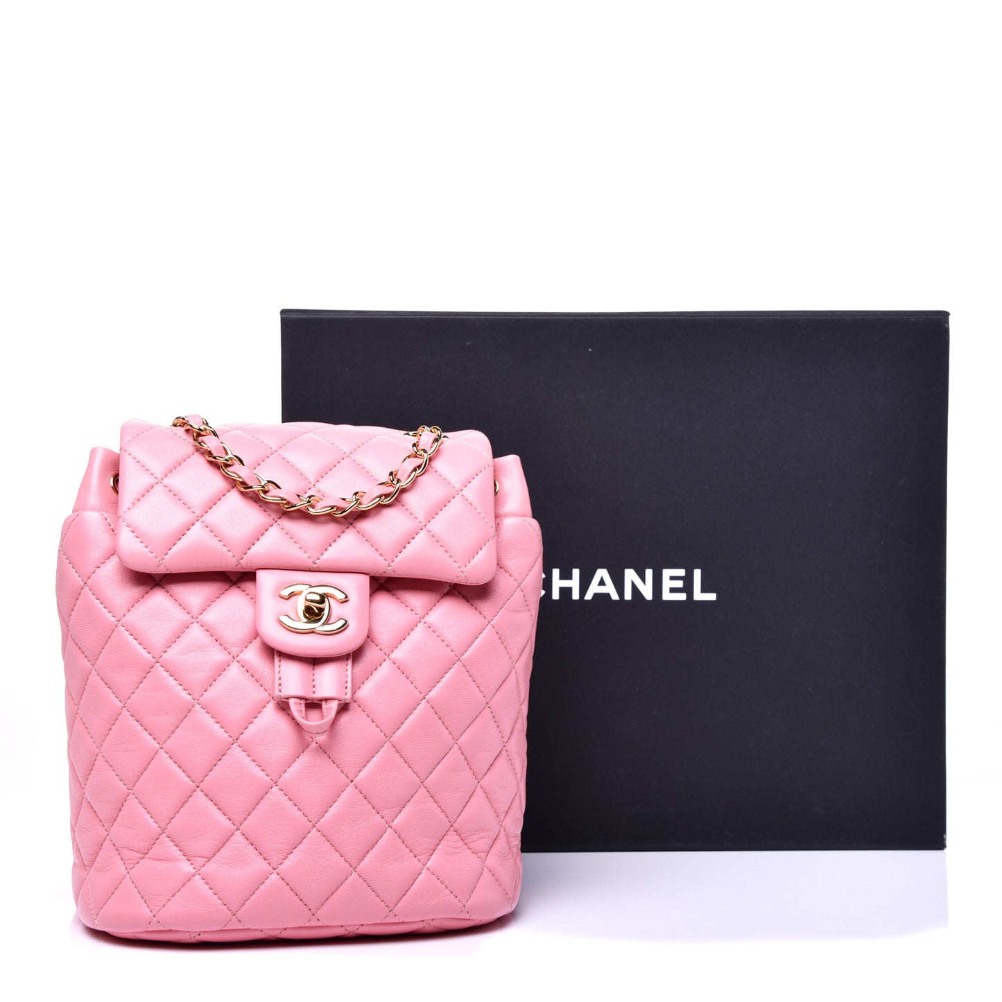Lambskin Quilted Mini Urban Spirit Backpack Pink